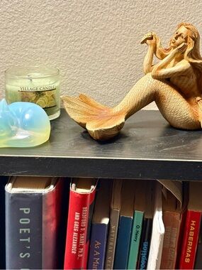 Wooden Carved Mermaid Figurine